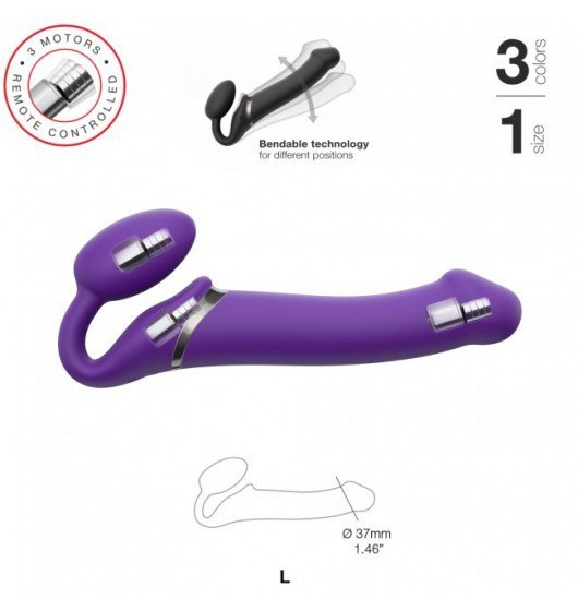 Vibrating Strap-on Purple L