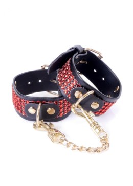 Fetish Boss Series Handcuffs with cristals 3 cm Red Line Fetish Boss Series