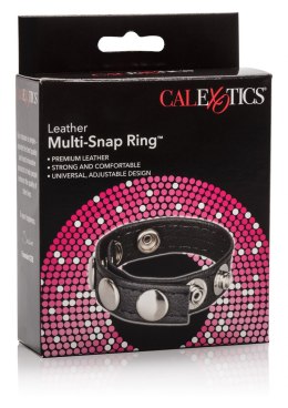 Leather Multi-Snap Ring Black Calexotics