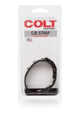 COLT Leather C/B Strap 5-snap Black Calexotics
