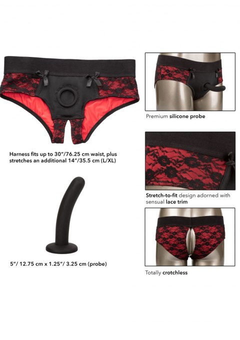 Scandal Crotchless Set L/XL Black Calexotics