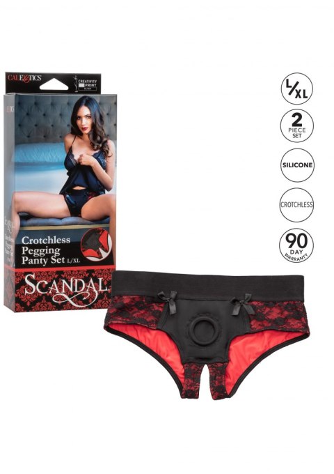 Scandal Crotchless Set L/XL Black Calexotics