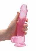 8"" / 20 cm Realistic Dildo With Balls - Pink RealRock
