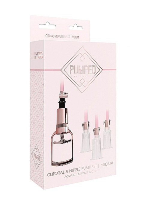 Clitoral & Nipple Pump Set Medium - Rose Gold Pumped