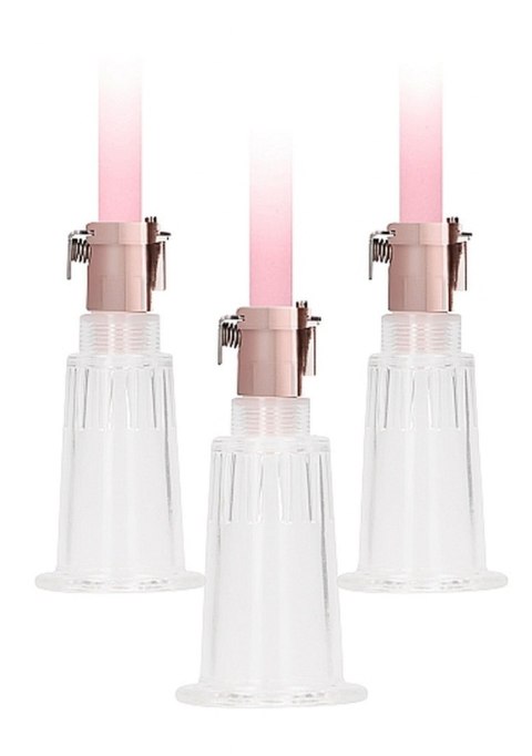 Clitoral & Nipple Pump Set Medium - Rose Gold Pumped