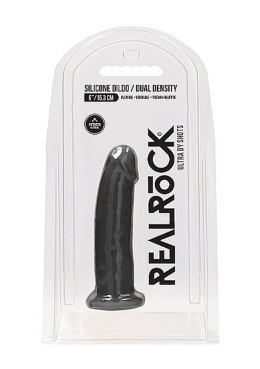 Silicone Dildo Without Balls - 15,3 cm - Black RealRock