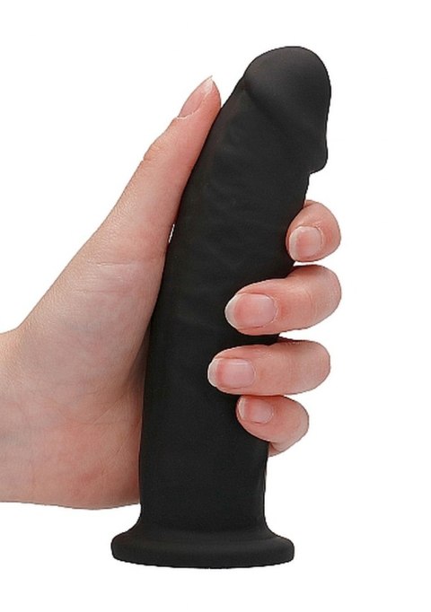 Silicone Dildo Without Balls - 15,3 cm - Black RealRock