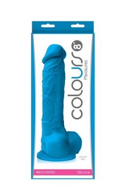 Dildo-COLOURS PLEASURES 8INCH BLUE NS Novelties