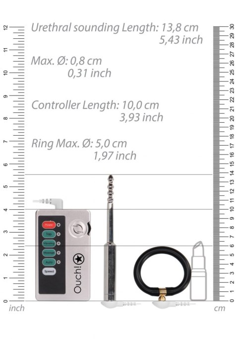 E-stim Urethral Sounding Set - Small - Silver Ouch!