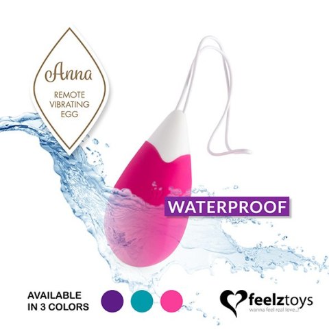 FeelzToys - Anna Vibrating Egg Remote Deep Pink FeelzToys