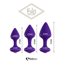FeelzToys - Bibi Butt Plug Set 3 pcs Purple FeelzToys