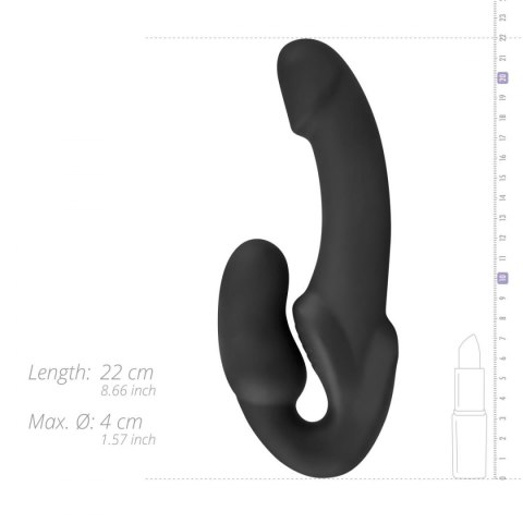 No-Parts - Morgan Strapless Strap-On Dildo - 22 cm - Black No-Parts