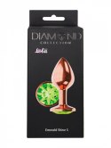 Plug-Butt Plug Diamond Emerald Shine S Rose Gold Lola Games