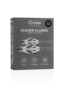 Stymulator-Japanese Clover Clamps With Chain Easy Toys