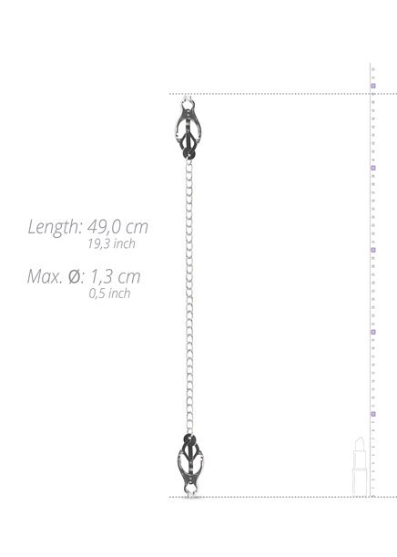 Stymulator-Japanese Clover Clamps With Chain EasyToys