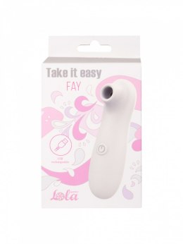 Stymulator-Take It Easy Fay White Rechargeable Vacuum Wave Lola Games