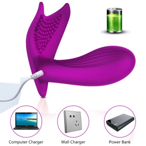 Wibrator Majtkowy - Silicone Panty Vibrator USB 10 Function / Heating / Voice Control B - Series Fox