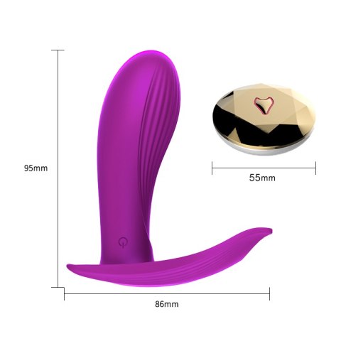 Wibrator Majtkowy - Silicone Panty Vibrator USB 10 Function / Heating / Voice Control B - Series Fox