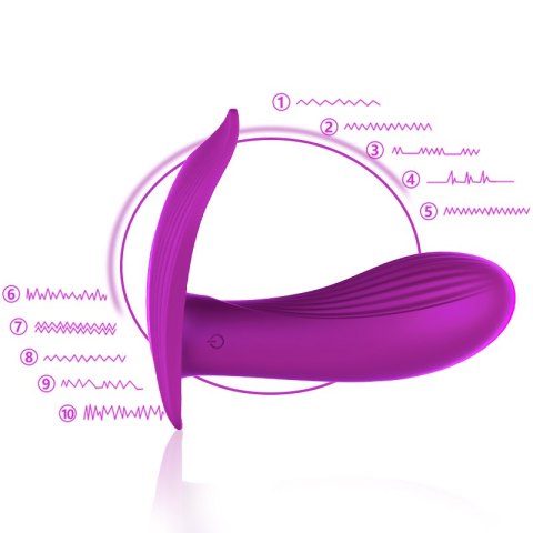 Wibrator Majtkowy - Silicone Panty Vibrator USB 10 Function / Heating / Voice Control B - Series Fox