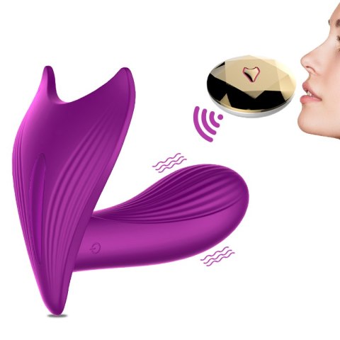 Wibrator Majtkowy - Silicone Panty Vibrator USB 10 Function / Heating / Voice Control B - Series Fox