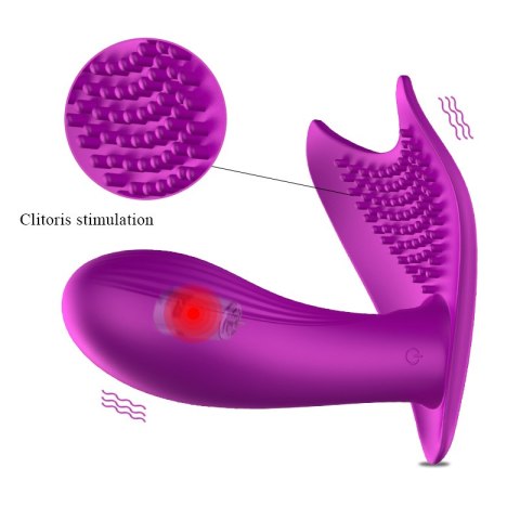 Wibrator Majtkowy - Silicone Panty Vibrator USB 10 Function / Heating / Voice Control B - Series Fox