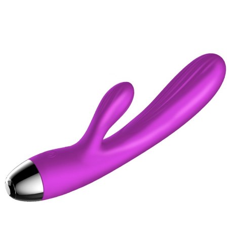 Wibrator - Silicone Vibrator and Pulsator Purple USB 7+7 Function / Heating B - Series Fox