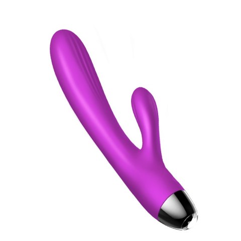 Wibrator - Silicone Vibrator and Pulsator Purple USB 7+7 Function / Heating B - Series Fox