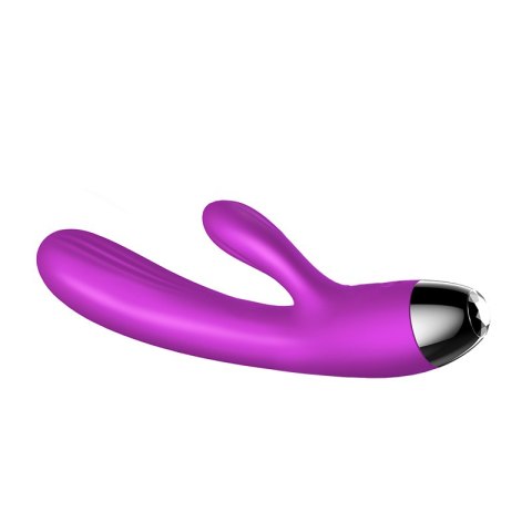 Wibrator - Silicone Vibrator and Pulsator Purple USB 7+7 Function / Heating B - Series Fox