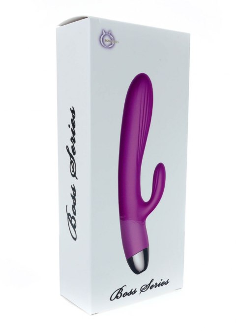 Wibrator - Silicone Vibrator and Pulsator Purple USB 7+7 Function / Heating B - Series Fox