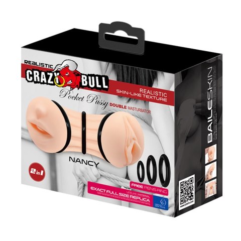 CRAZY BULL - NANCY, Pocket Pussy, DOUBLE MASTURBATOR Crazy Bull