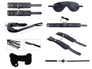 Secret Desires Black BDSM Kit 8pcs Alive