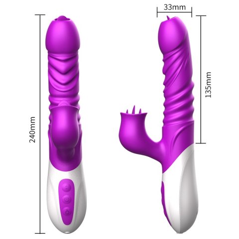 Wibrator - Silicone Vibrator USB 10 Function and Thrusting Function / Heating B - Series Fox