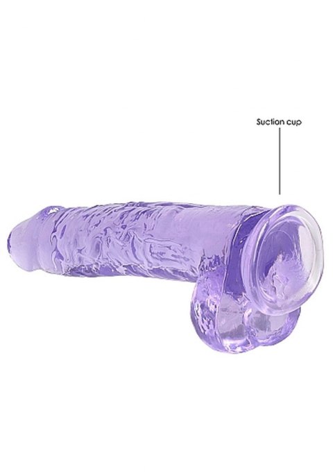 9"" / 23 cm Realistic Dildo With Balls - Purple RealRock