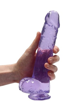 9"" / 23 cm Realistic Dildo With Balls - Purple RealRock