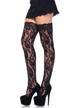 Bielizna-LACE STOCKINGS WITH LACE TOP OS