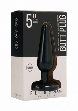 Butt Plug - Basic - 5 Inch - Black Plug & Play