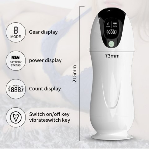 Masturbator - Vibration 8 Vibration modes + Interactive function B - Series Fox