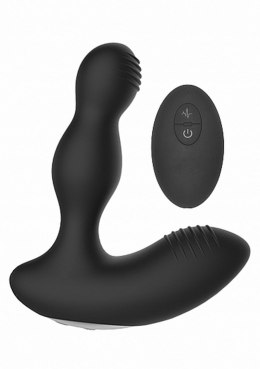 Remote Controlled E-Stim & Vibrating Prostate Massager - Black ElectroShock
