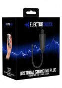 E-Stimulation Vibrating Urethral Sounding Plug - Black ShotsToys
