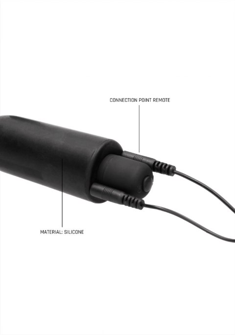 E-Stimulation Vibrating Urethral Sounding Plug - Black ShotsToys