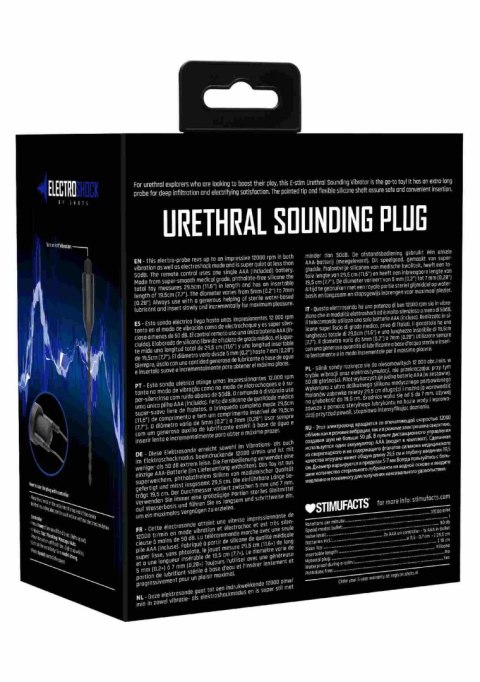 E-Stimulation Vibrating Urethral Sounding Plug - Black ShotsToys