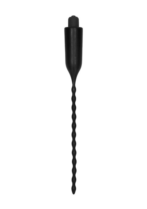 E-Stimulation Vibrating Urethral Sounding Plug - Black ShotsToys