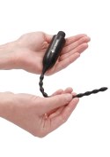 E-Stimulation Vibrating Urethral Sounding Plug - Black ShotsToys