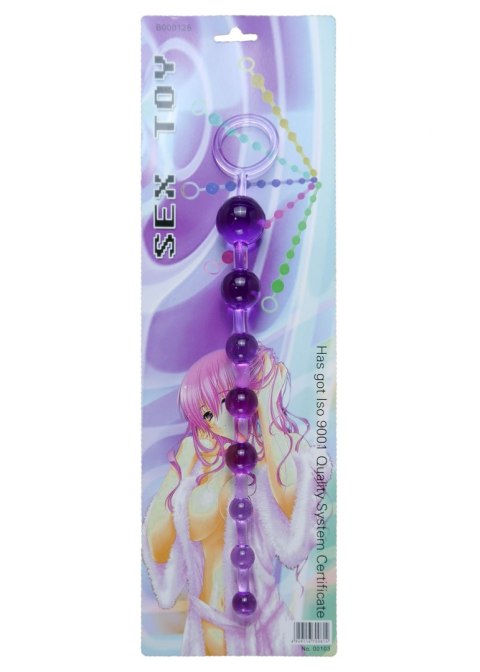 Plug/kulki-Jelly Anal 10 Beads Purple B - Series EasyLove