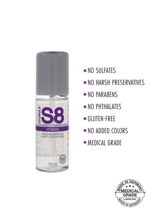 S8 Hybrid Lube 125ml Natural Stimul8 S8