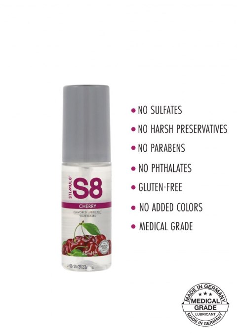 S8 WB Flavored Lube 50ml Cherry Stimul8 S8