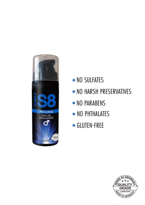 S8 Prolong Penis Gel 30ml Natural Stimul8 S8