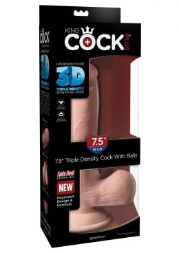 3D Cock with Balls 7.5 inch Light skin tone Pipedream