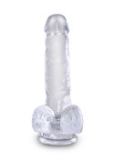 King Cock 6 Inch Cock w Balls Transparent Pipedream