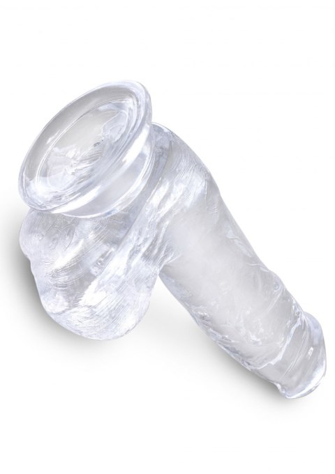 King Cock 6 Inch Cock w Balls Transparent Pipedream